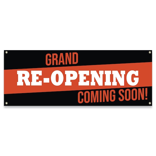 Signmission Grand Re-Opening Coming Soon Banner Concession Stand Food Truck Single Sided B-30076 - main
